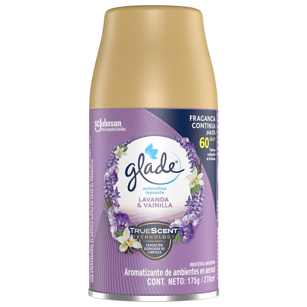 Desodorante Ambiental Automático Recarga 175 gr Lavanda Vainilla GLADE 