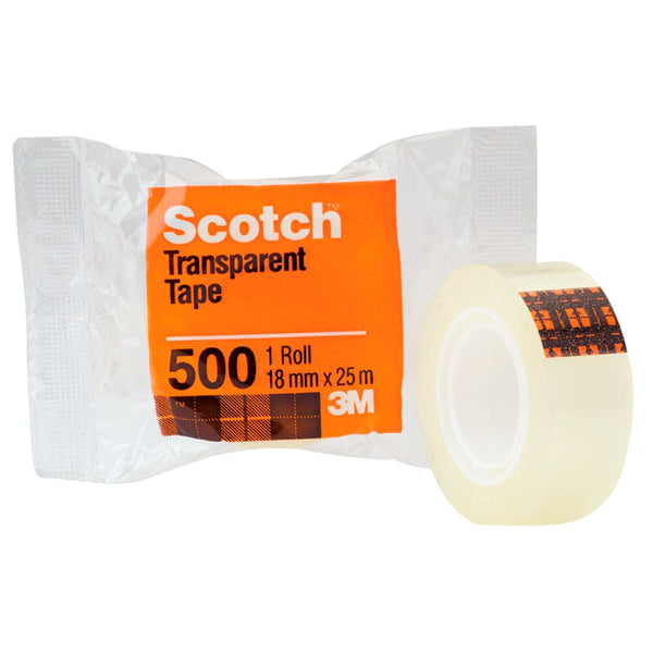 Cinta Adhesiva Transparente 18 Mm 25 Mt Scotch 500 OFICINA Y LIBRERIA SCOTCH 
