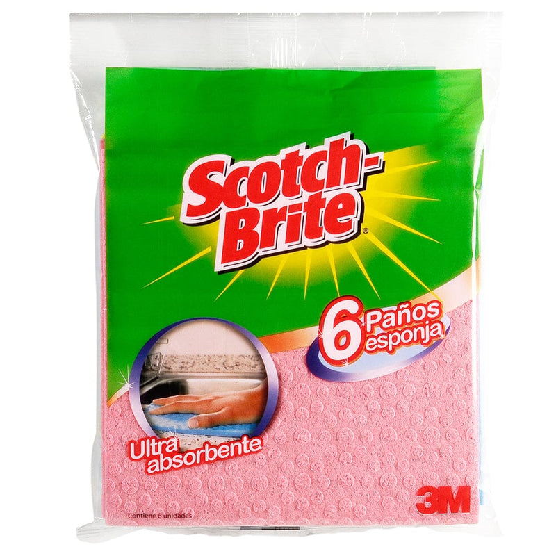 Paño Cocina 6 Un Esponja Celulosa ASEO Y LIMPIEZA SCOTCH - BRITE 