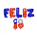 Globo Metálico Feliz 18 Tricolor X 1 Un COTILLON FESTIVITY 