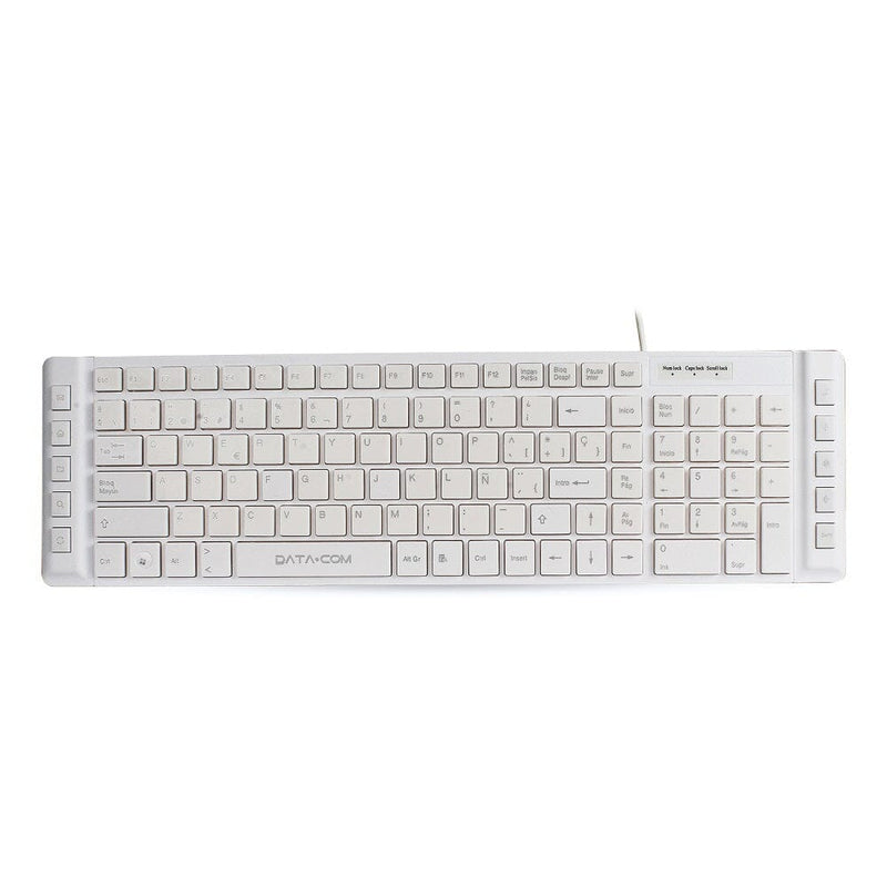 Teclado Alámbrico USB Blanco 115 Teclas TECNOLOGÍA DATACOM 