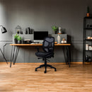Silla Escritorio Identity Ergonomica Respaldo Medio Con Brazo Negro OFICINA Y LIBRERIA ONE SIT 