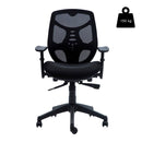 Silla Escritorio Identity Ergonomica Respaldo Medio Con Brazo Negro OFICINA Y LIBRERIA ONE SIT 