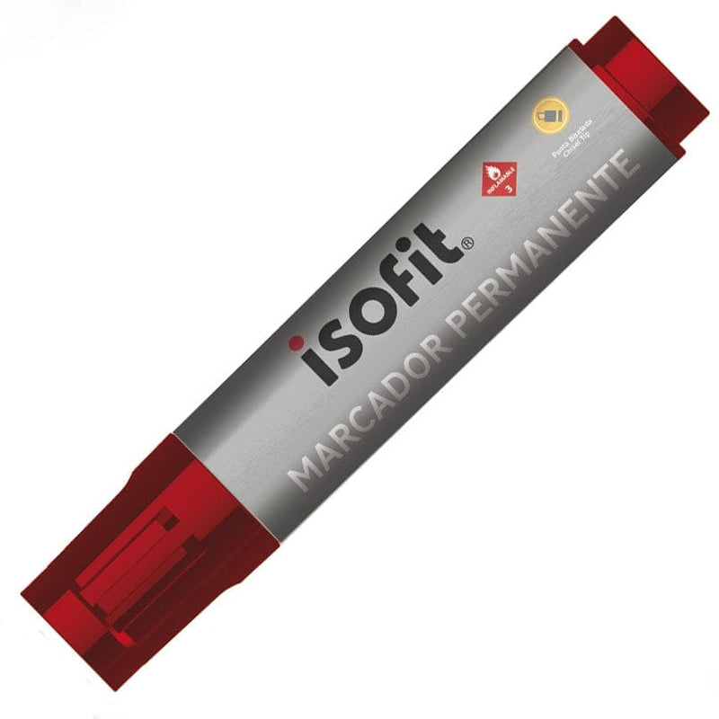 Marcador Permanente Jumbo Rojo Punta Biselada OFICINA Y LIBRERIA ISOFIT 