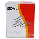 Clips Redondo Metal 50 Mm 100 Unidades OFICINA Y LIBRERIA ISOFIT 