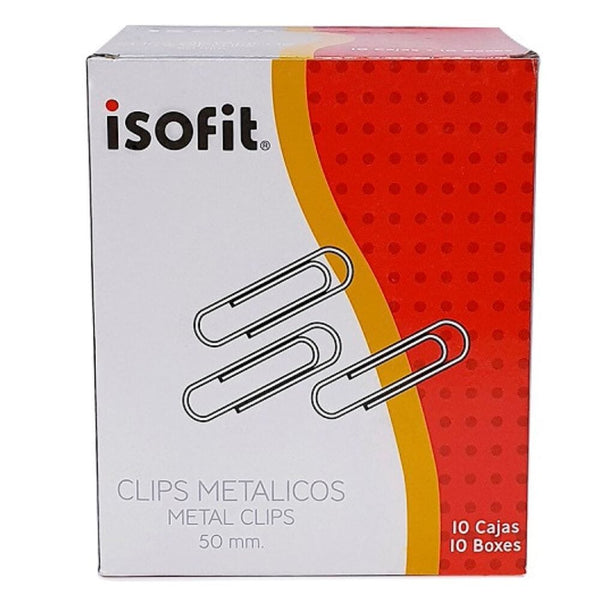 Clips Redondo Metal 50 Mm 100 Unidades OFICINA Y LIBRERIA ISOFIT 