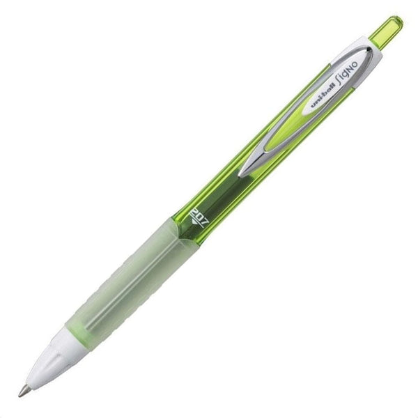Lápiz tinta gel 0.7 retráctil 207F Verde OFICINA Y LIBRERIA UNIBALL 
