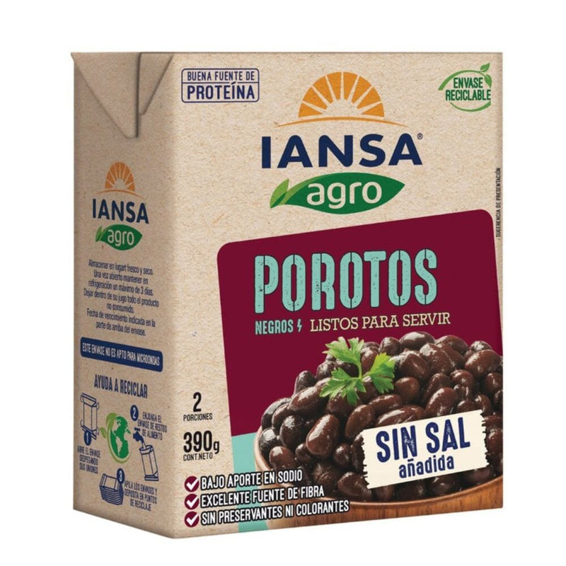 Porotos Negros Tetra 390 Gr ALIMENTOS IANSA AGRO 