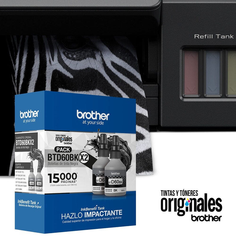 Pack 2 Botellas Negras Btd60Bk TECNOLOGÍA BROTHER 