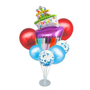 Set Pedestal 101Cm+7 Globo Feliz Cumpleaños BIG PARTY 