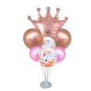 Set Pedestal 101Cm+7 Globos Corona Niña BIG PARTY 