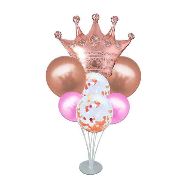 Set Pedestal 101Cm+7 Globos Corona Niña BIG PARTY 