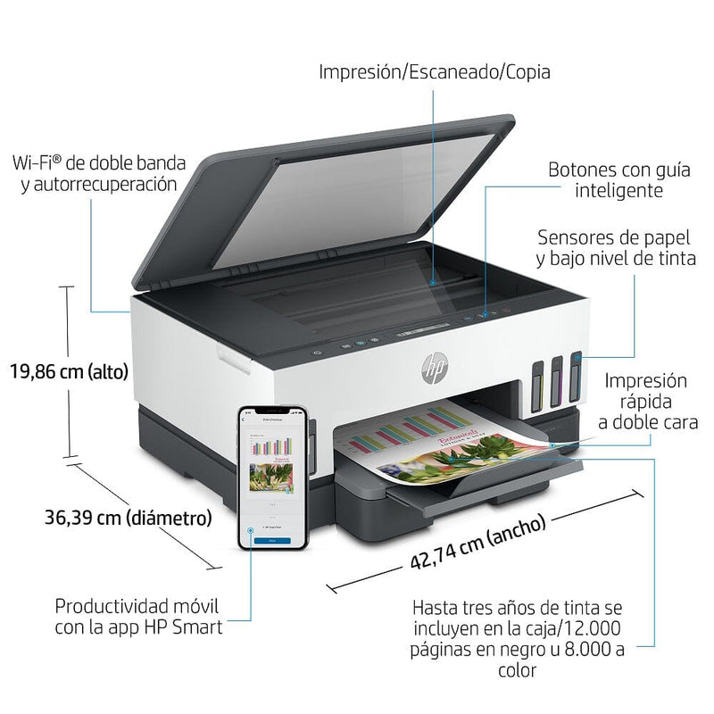 Multifuncional Smart Tank 720 Wifi Duplex 6Uu46A
