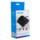 Alargador Multiple 3 + 3 Usb Negro 1,5 Mt PHILCO 