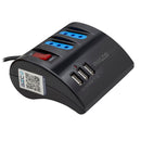 Alargador Multiple 3 + 3 Usb Negro 1,5 Mt PHILCO 