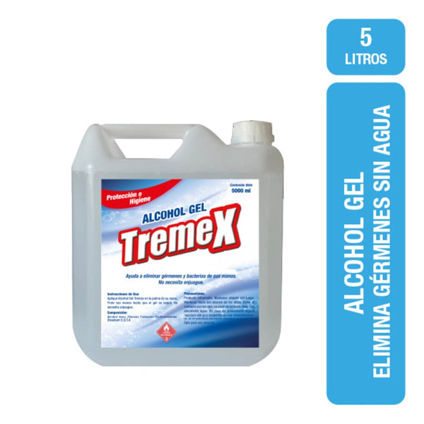 Alcohol Gel Con Válvula 5 Lt CUIDADO PERSONAL TREMEX 
