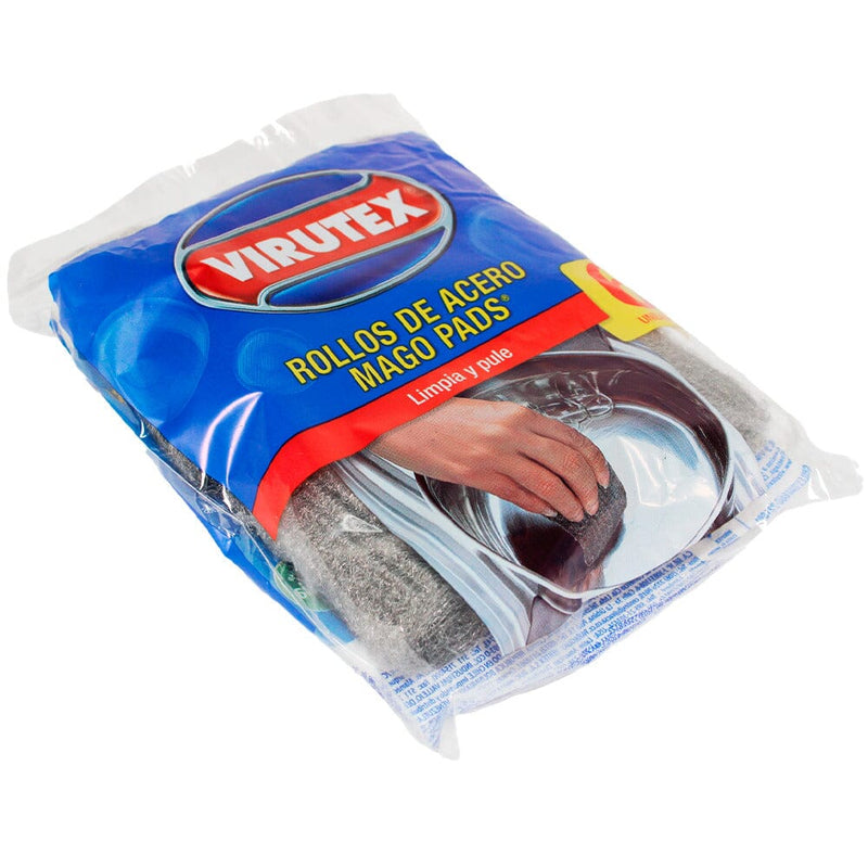 Mago Pads Acero Bolsa Clásica 6 Un ASEO Y LIMPIEZA VIRUTEX 