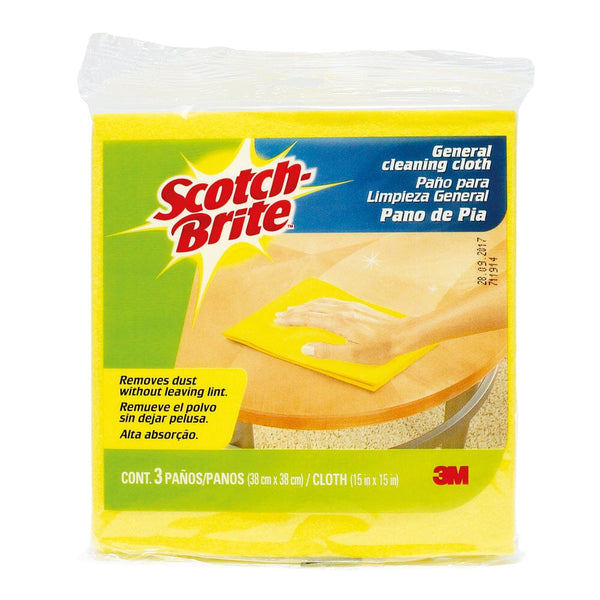 Paño Multiuso 3 Unidades Scotch-Brite ASEO Y LIMPIEZA 3M 