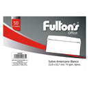 Sobre Americano Blanco 80 Gsm 50 Un OFICINA Y LIBRERIA FULTONS 