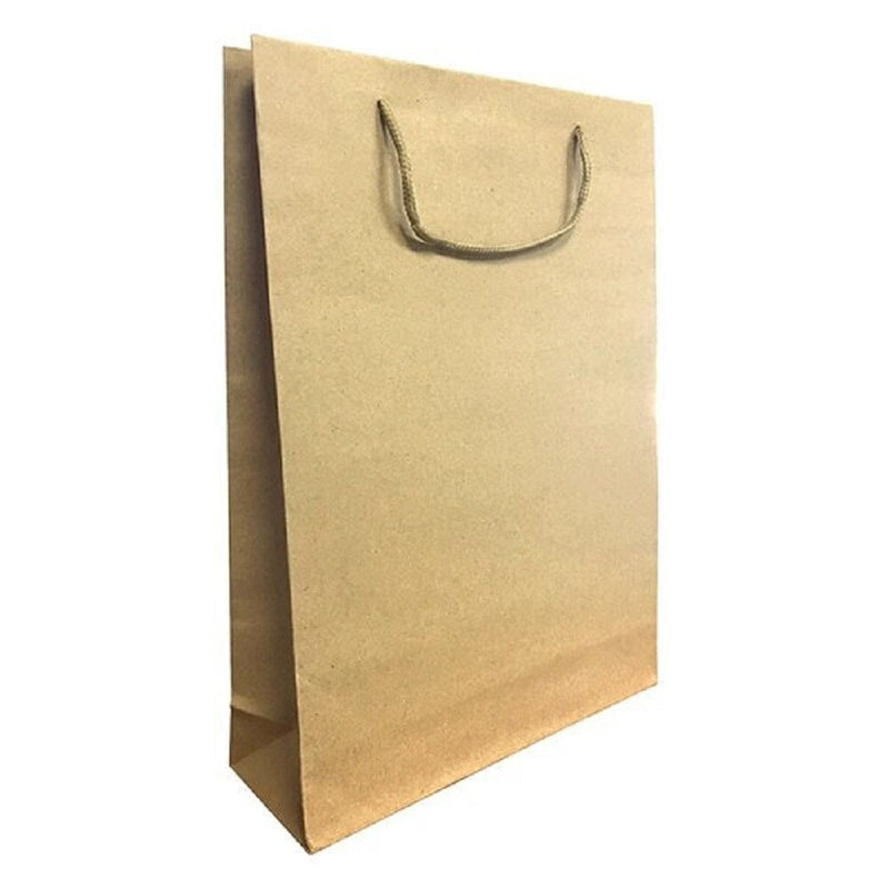 Bolsa De Papel Kraft 33X24 cm 12 unidades OFICINA Y LIBRERIA FIESTAMANIA 