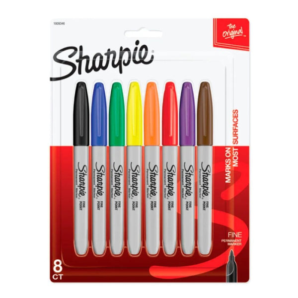 Marcador Permanente Set Fine 8 Colores Básicos OFICINA Y LIBRERIA SHARPIE 