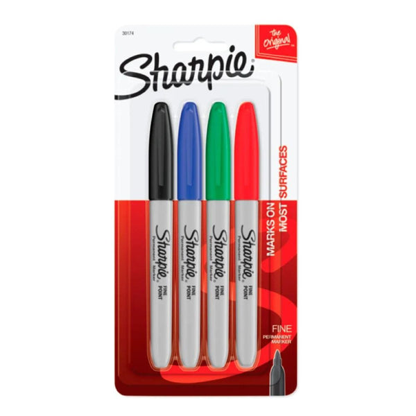 Marcador Punta Fina 4 Colores OFICINA Y LIBRERIA SHARPIE 
