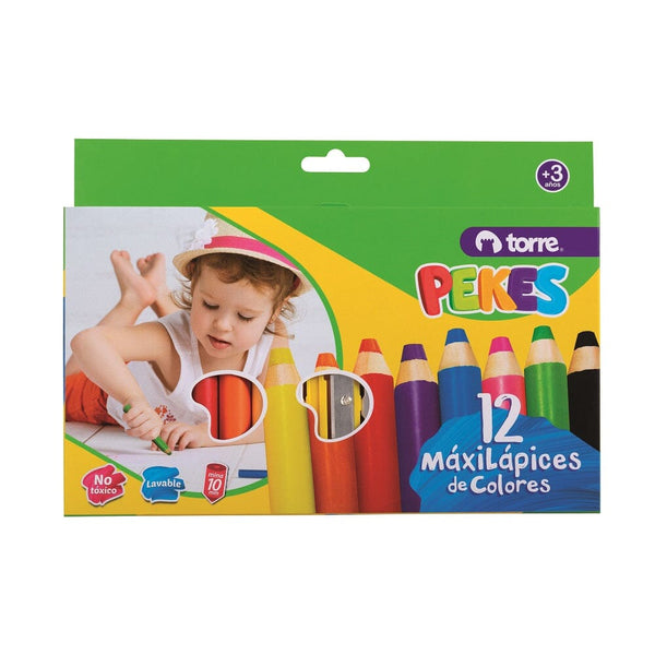 Lápices De Colores Pekes 12 Un Mas Sacapunta OFICINA Y LIBRERIA TORRE 
