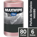 Paño Limpieza Max80 Rojo Rollo 80 Hojas ASEO Y LIMPIEZA MAXWIPE 