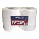 Papel Higiénico Jumbo Doble Hoja 6 Rollos X 250 Mt PAPEL TISSUE TECNOPAPEL 