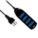 Alargador Múltiple 4 Posiciones Negra 5 mt TECNOLOGÍA PHILCO 