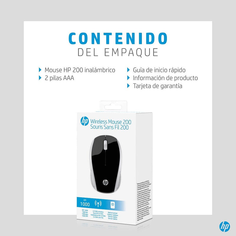 Mouse Inalámbrico Negro/Gris 200 2Hu84Aa