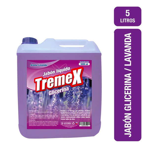 Jabón Liquido Con Glicerina Lavanda 5 Lt CUIDADO PERSONAL TREMEX 