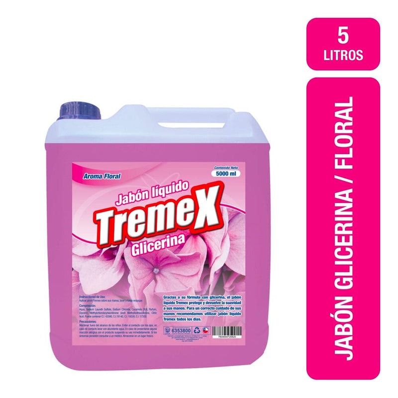Jabón Liquido Con Glicerina Floral 5 Lt CUIDADO PERSONAL TREMEX 