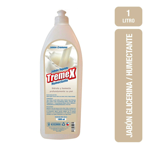 Jabón Liquido Con Glicerina Cremoso 1 Lt CUIDADO PERSONAL TREMEX 