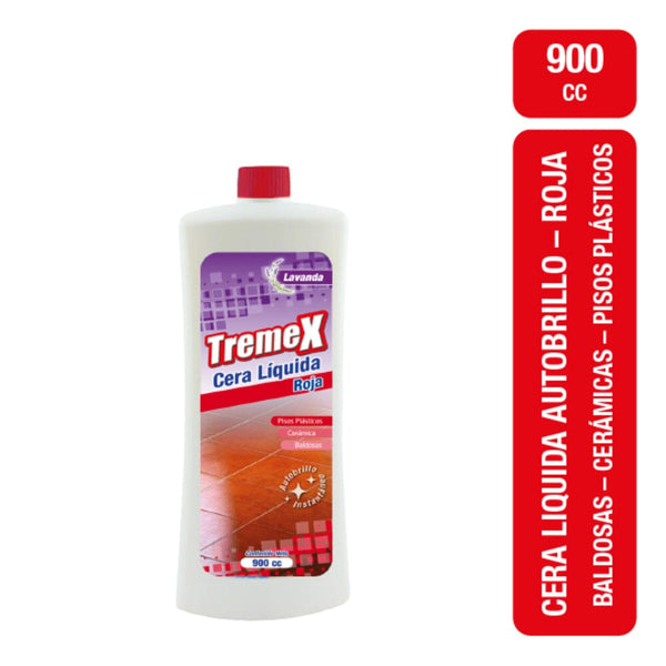 Cera Liquida Autobrillo Roja 900 Cc ASEO Y LIMPIEZA TREMEX 