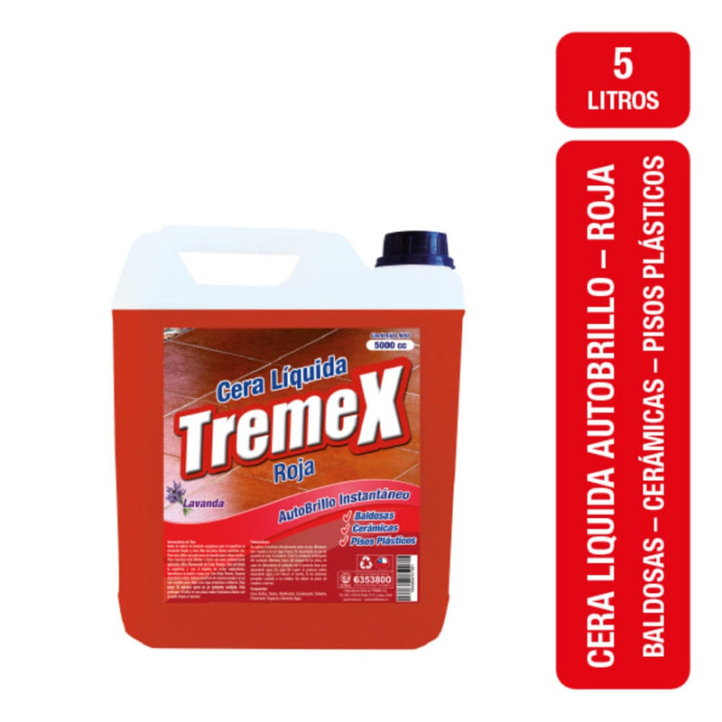 Cera Líquida Autobrillo Roja 5 Lt ASEO Y LIMPIEZA TREMEX 
