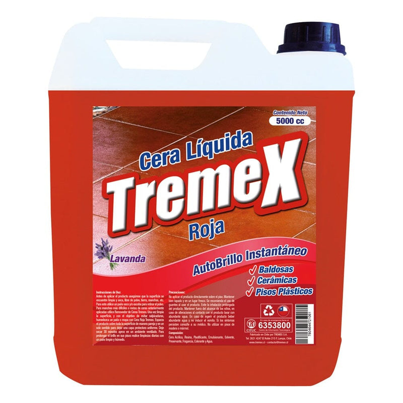 Cera Líquida Autobrillo Roja 5 Lt ASEO Y LIMPIEZA TREMEX 