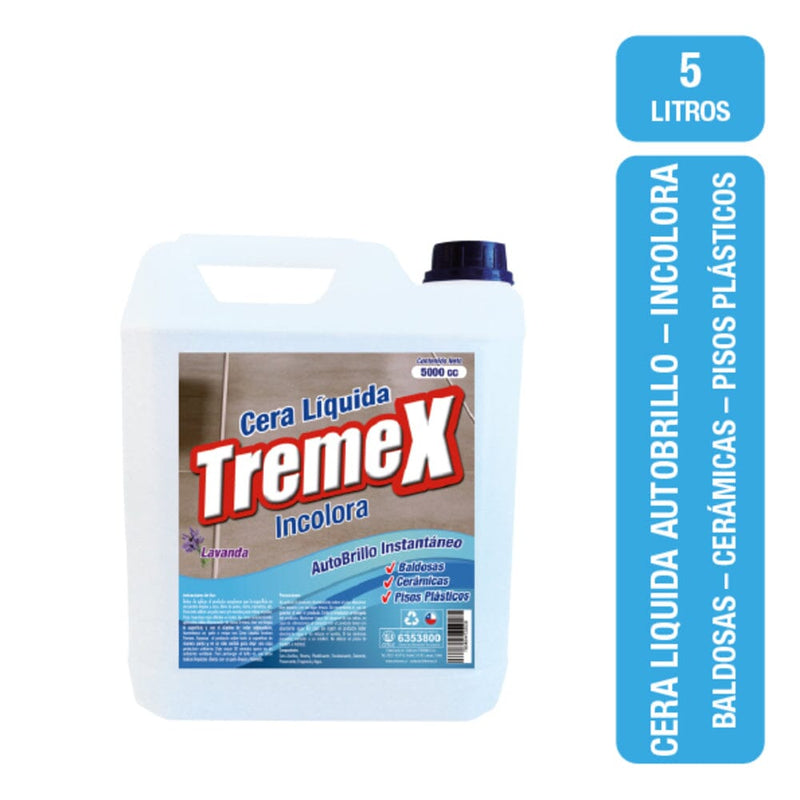 Cera Liquida Autobrillo Incolora 5 Lt ASEO Y LIMPIEZA TREMEX 