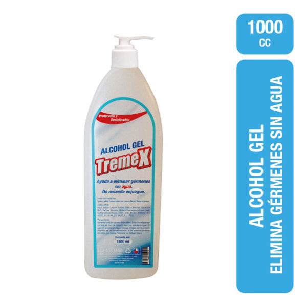Alcohol Gel Con Válvula 1 Lt CUIDADO PERSONAL TREMEX 