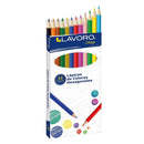 Lápices De Colores Largo Hexagonal 12 Colores OFICINA Y LIBRERIA LAVORO 