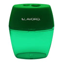 Sacapunta Plástico Con Deposito 2 Orificios Grande OFICINA Y LIBRERIA LAVORO 