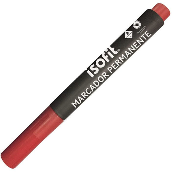 Marcador Permanente Punta Biselada Rojo OFICINA Y LIBRERIA ISOFIT 