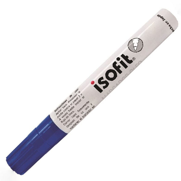 Marcador Oleo Permanente Punta Redonda Gruesa Azul OFICINA Y LIBRERIA ISOFIT 