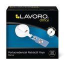 Portacredencial Retractil Yoyo Blanca OFICINA Y LIBRERIA LAVORO 