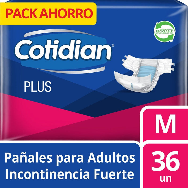 Pañal Adulto Plus Mediano 36 Un CUIDADO PERSONAL COTIDIAN 