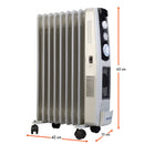 Radiador Oleoelectrico 2000W RB2209TP HOGAR AIROLITE 