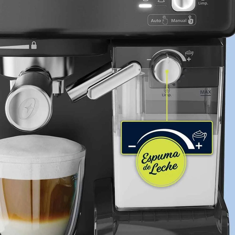 Cafetera Prima Latte Negra HOGAR OSTER 