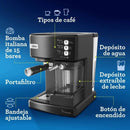 Cafetera Prima Latte Negra HOGAR OSTER 