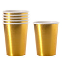 Vaso Carton 7 Oz Dorado Metallico X7 FIESTAMANIA 