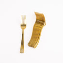 Tenedor Dorado X 10 Un FIESTAMANIA 